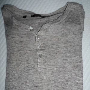 Adolfo Dominguez BUTTON NECK ELASTIC T-SHIRT